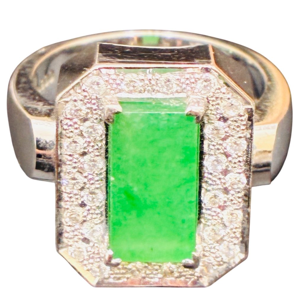 Pt900 プラチナ900 エメラルド・ダイヤモンド リング　札幌市 東区 元町