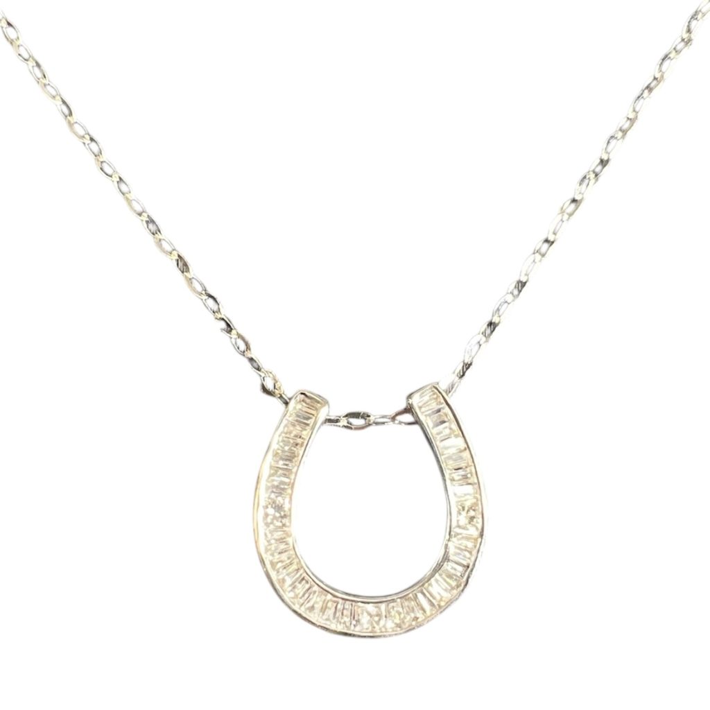 Pt850(プラチナ)　メレダイヤ付き　ネックレス