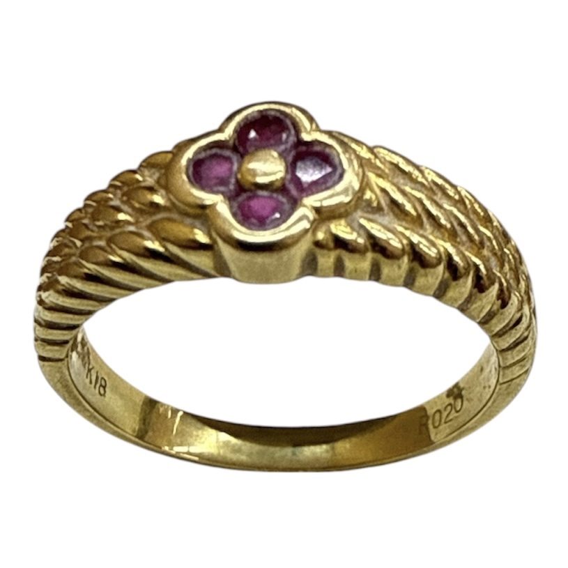 K18 18金 リング 石付き