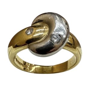 K18 Pt850 リング メレダイヤ