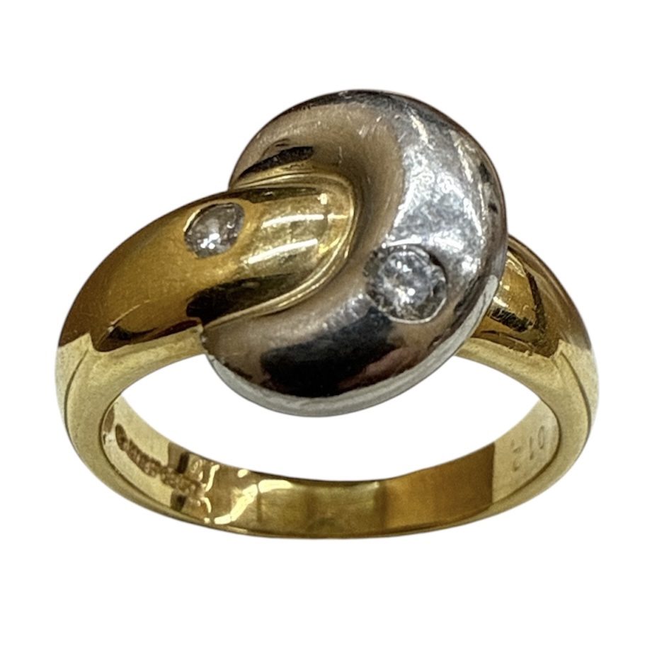 K18 Pt850 リング メレダイヤ