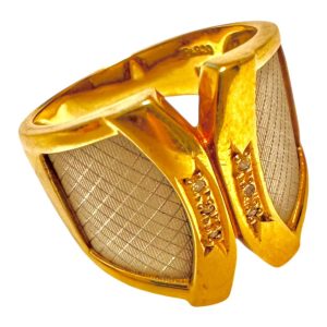 K18(18金)　750　0.09ctダイヤ付きリング　札幌市中央区