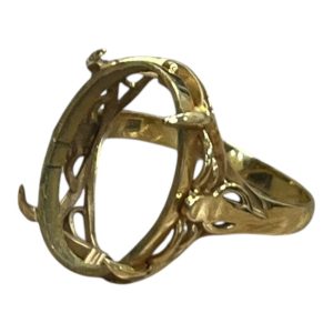 K18 18金 リング 石とれ