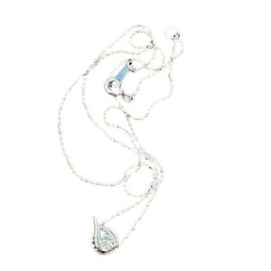 K18WG ダイヤ付きネックレス