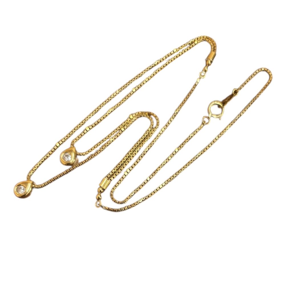 K18 18金 750 ネックレス トップ ダイヤ ジュエリー 貴金属