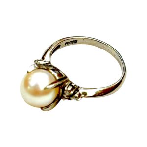 Pt900 パール付き リング