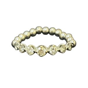 メレダイヤ K18WG 18金ホワイトゴールド 750 デザインリング