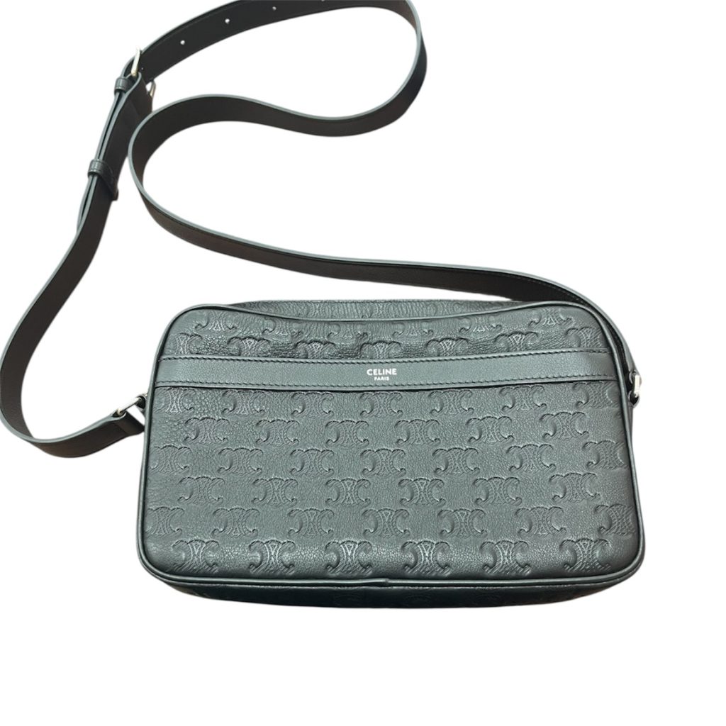 セリーヌ トリオンフエンボス カーフスキン メッセンジャーバッグ