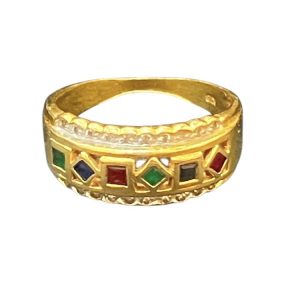 K18 18金 750 マルチカラーリング