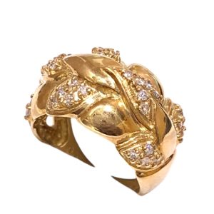 K18(18金)　メレダイヤ　リング