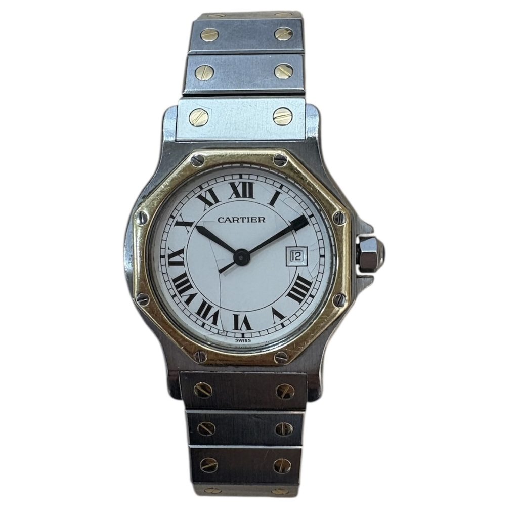 Cartier（カルティエ） サントス オクタゴン　文字盤割れ