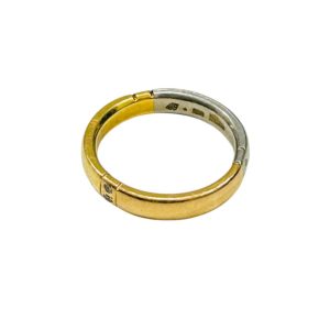 K18Pt900 メレダイヤ付きリング