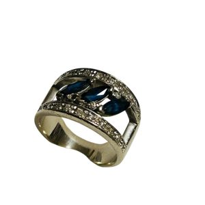 K18WG サファイア付リング