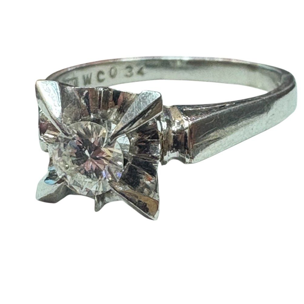 Pt900 0.34ct プラチナ ダイヤモンド リング