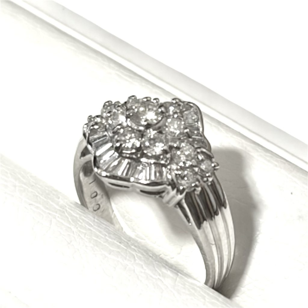 Pt900 プラチナ ダイヤモンドリング 指輪