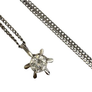 Pt850（プラチナ850） ダイヤ付きネックレス