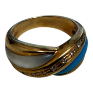 買取実績：K18 マルチストーンリング　札幌市　白石区　菊水