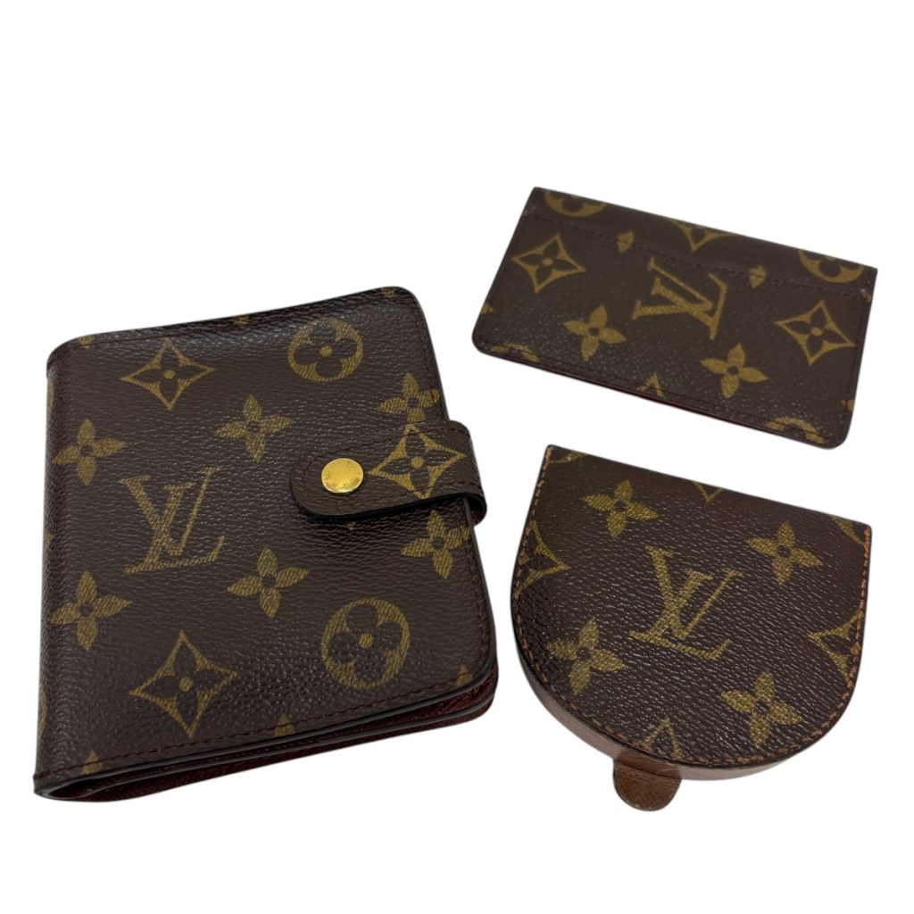 LOUIS VUITTON (ルイ・ヴィトン )  モノグラム 財布 小銭入れ 名刺入れ 3点