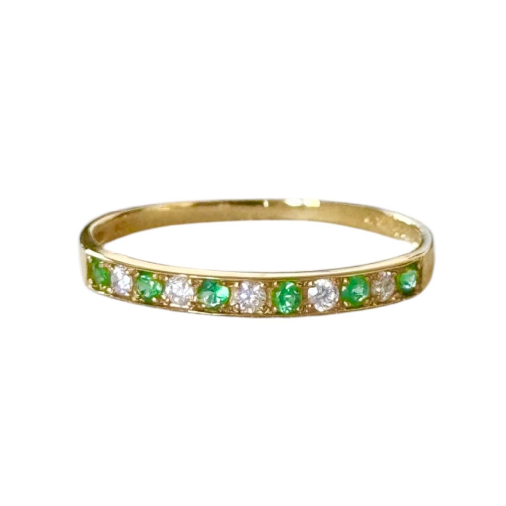 K18 18金 リング エメラルド ダイヤ