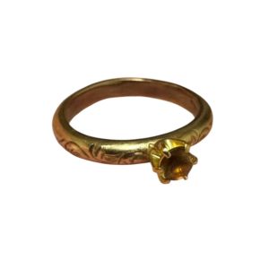 K18 18金 アメジスト付きリング