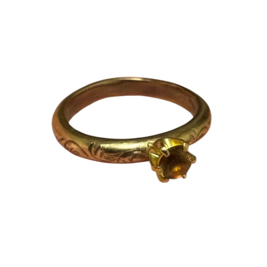 K18 18金 アメジスト付きリング