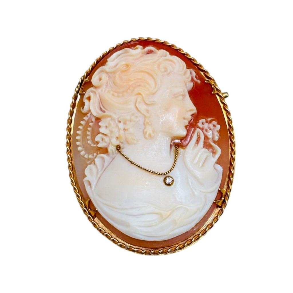 K18　18金　枠　カメオ