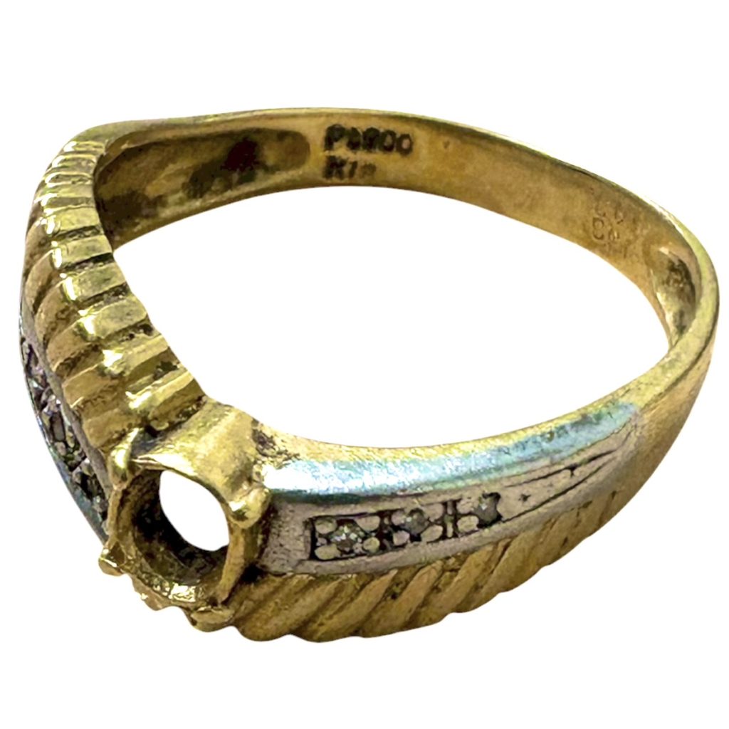 K18/Pt900 （18金 プラチナ900） リング 石なし