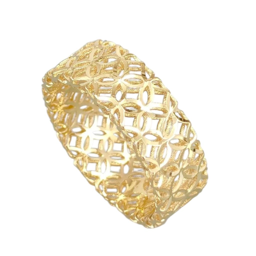 18K刻印 デザインリング レディース