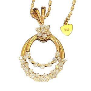 メレダイヤ K18 18金 750 デザインネックレス