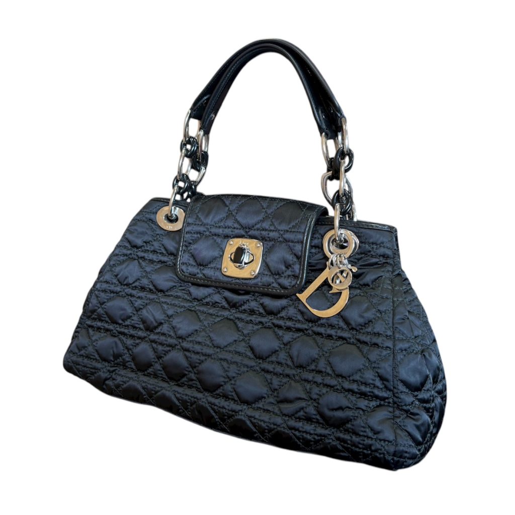 【Dior (ディオール)】カナ―ジュ キルティング ハンドバッグ 07-BO-0049