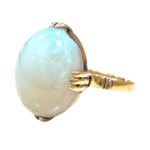 K18 18金 ホワイトオパール リング