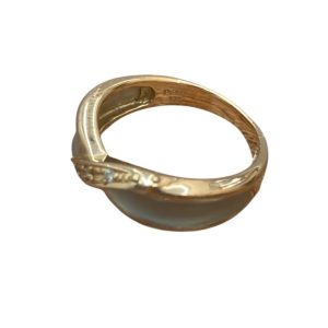 K18/Pt900　メレダイヤリング 18金 プラチナ900