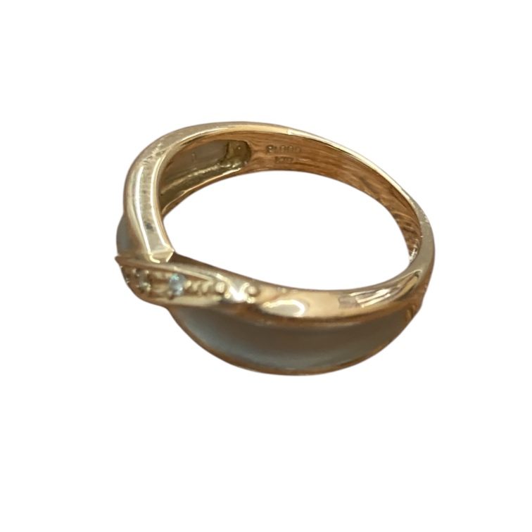 K18/Pt900　メレダイヤリング 18金 プラチナ900