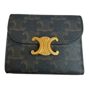 CELINE セリーヌ スモールフラップウォレット トリオンフ / トリオンフキャンバス（型番10D782CQH 04LU 財布