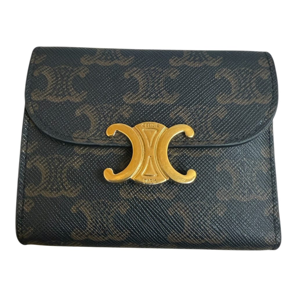 CELINE セリーヌ スモールフラップウォレット トリオンフ / トリオンフキャンバス（型番10D782CQH 04LU 財布