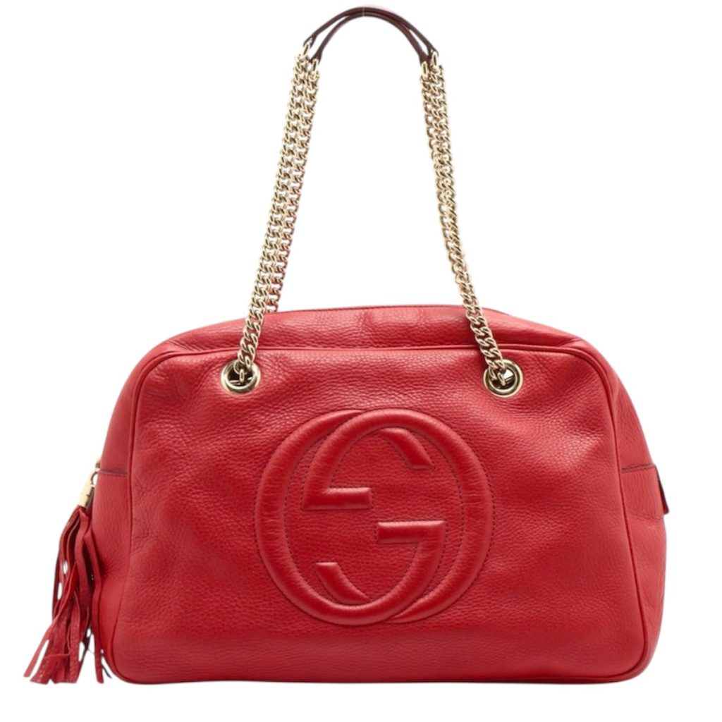 グッチ GUCCI ソーホー チェーンショルダーバッグ レザー レッド 353126 レディース