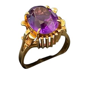 K18(18金)アメジスト付リング