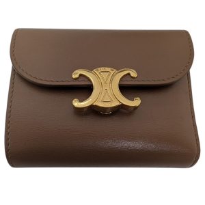 CELINE セリーヌ スモールフラップウォレット トリオンフ シャイニカーフスキン