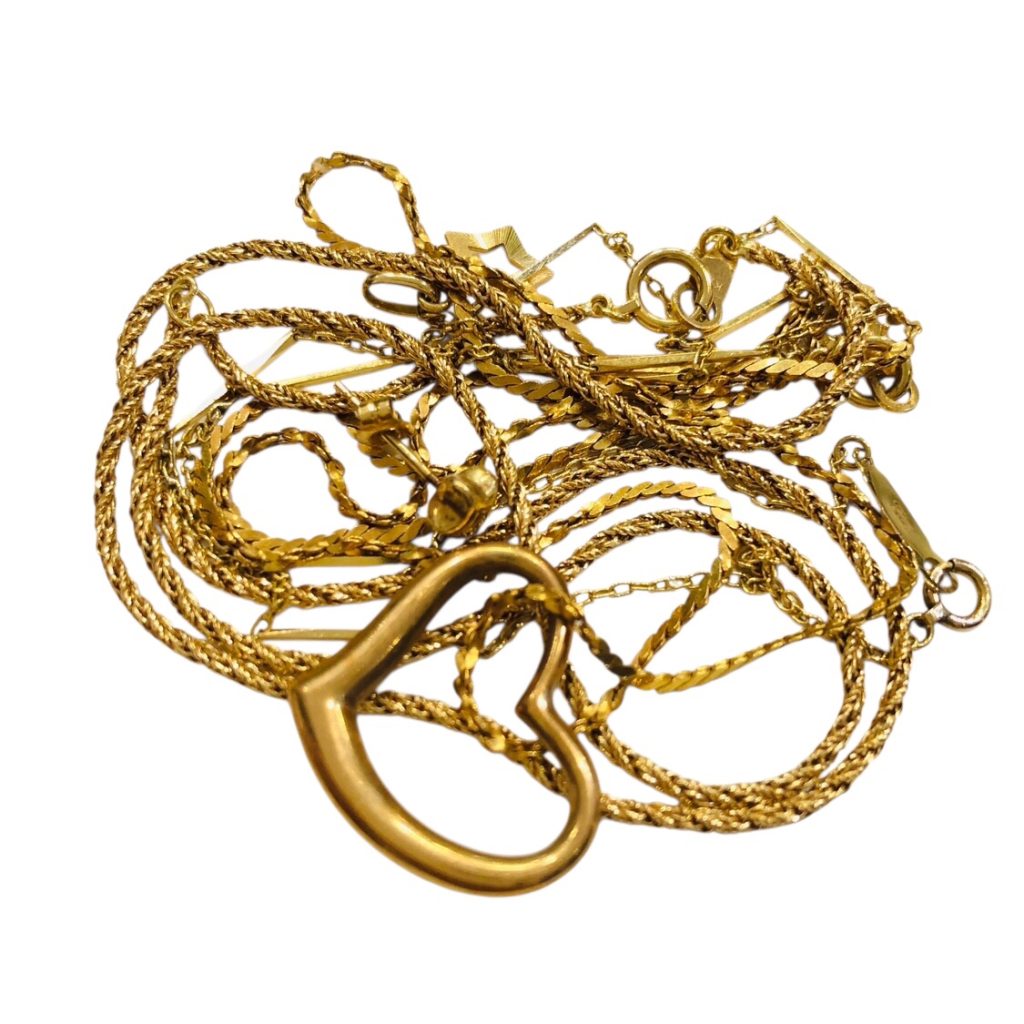 K18（18金）ネックレス、ピアス　おまとめ