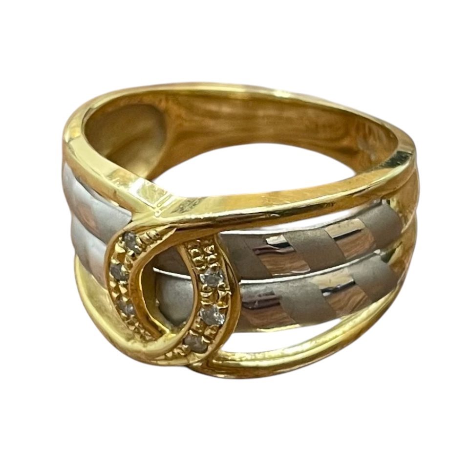 K18/Pt900　MDリング