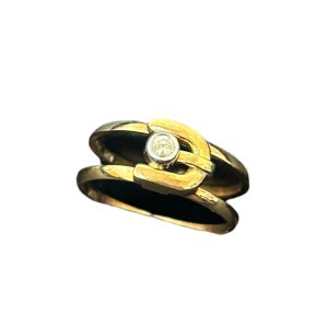 K18（18金）750 メレダイヤ付きリング