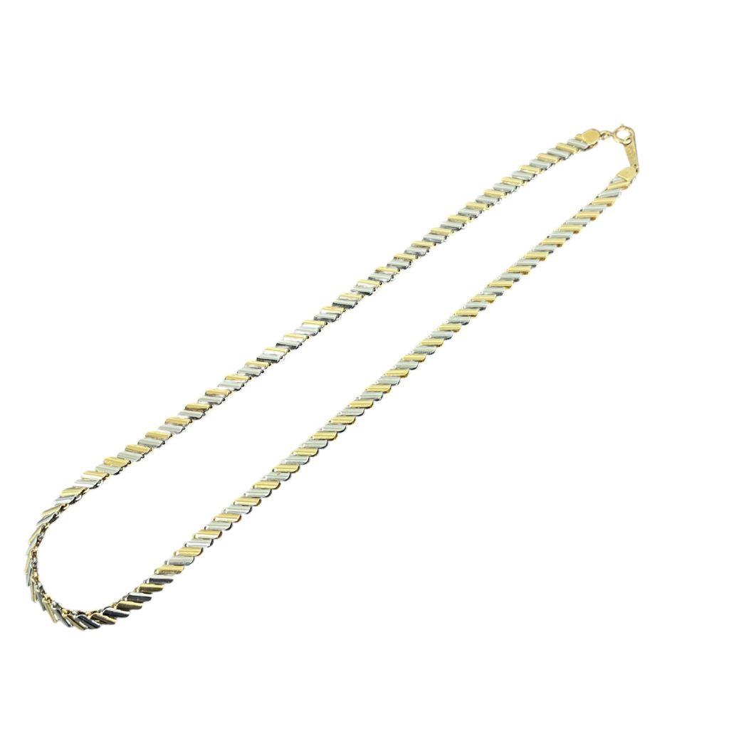 K18　Pt850　18金　プラチナ850　ハーフ　ネックレス