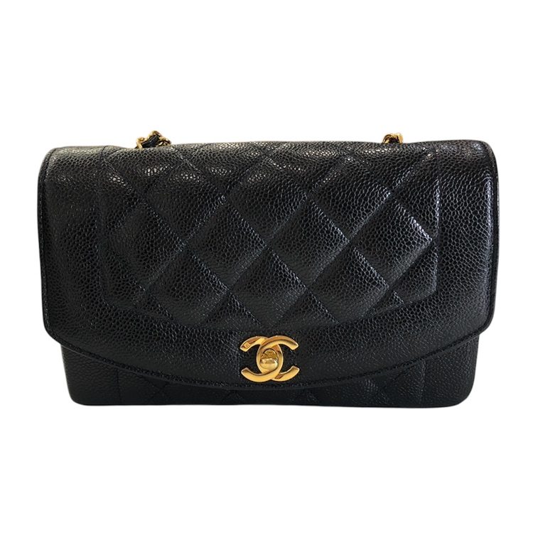 ダイアナ22 キャビアスキン CHANEL【Bランク】