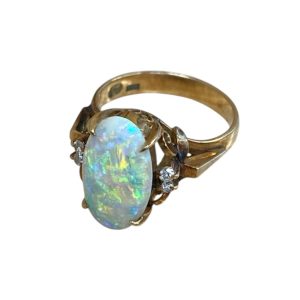 K18 750 リング オパール 石付き 18金