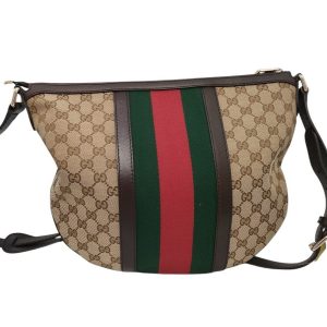 GUCCI グッチ GGキャンバス  257082 シェリーライン ショルダーバッグ  美品