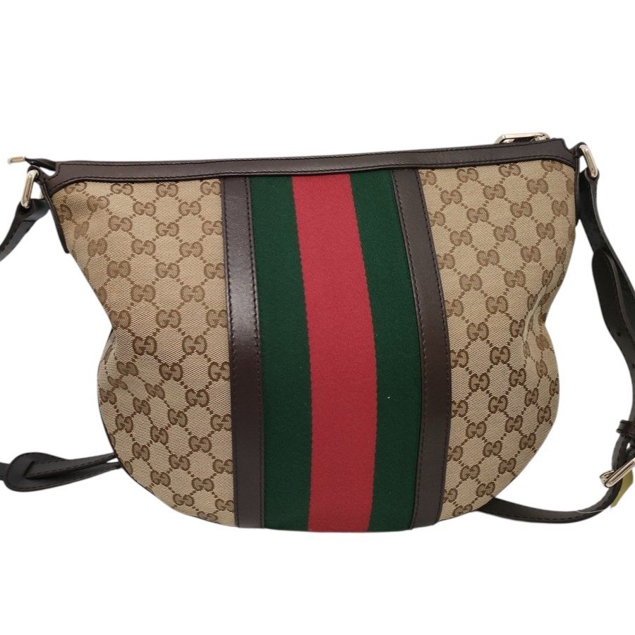 GUCCI グッチ GGキャンバス  257082 シェリーライン ショルダーバッグ  美品