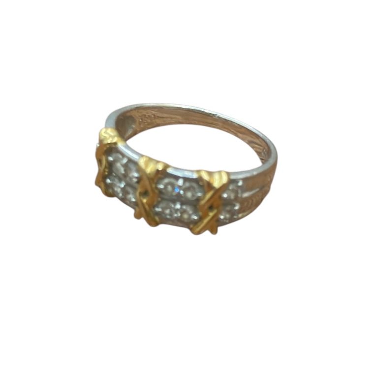 Pt900/K18　ダイヤリング　プラチナ900/18金