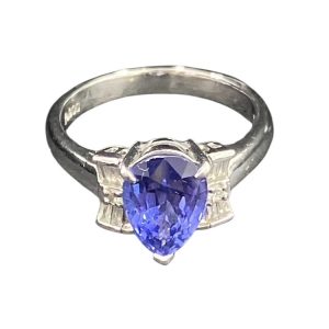 サファイア メレダイヤ Pt900 プラチナ900 リング