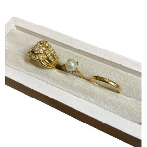 【K18ジュエリーリング】18金・ダイアモンド・パール・真珠・貴金属・指輪・アクセサリー