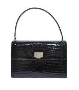 Tiffany&Co. ティファニー シャイニング クロコダイル ハンド バッグ